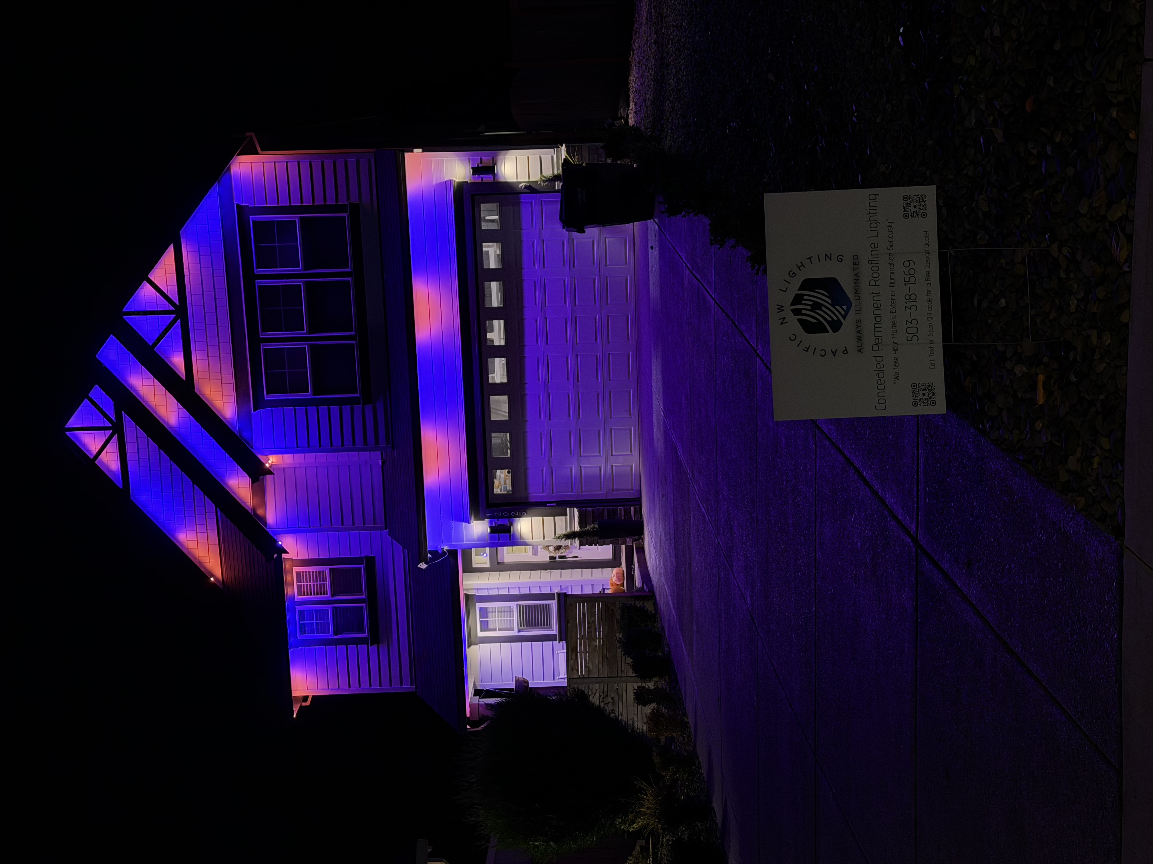 Dark shadows along a home exterior